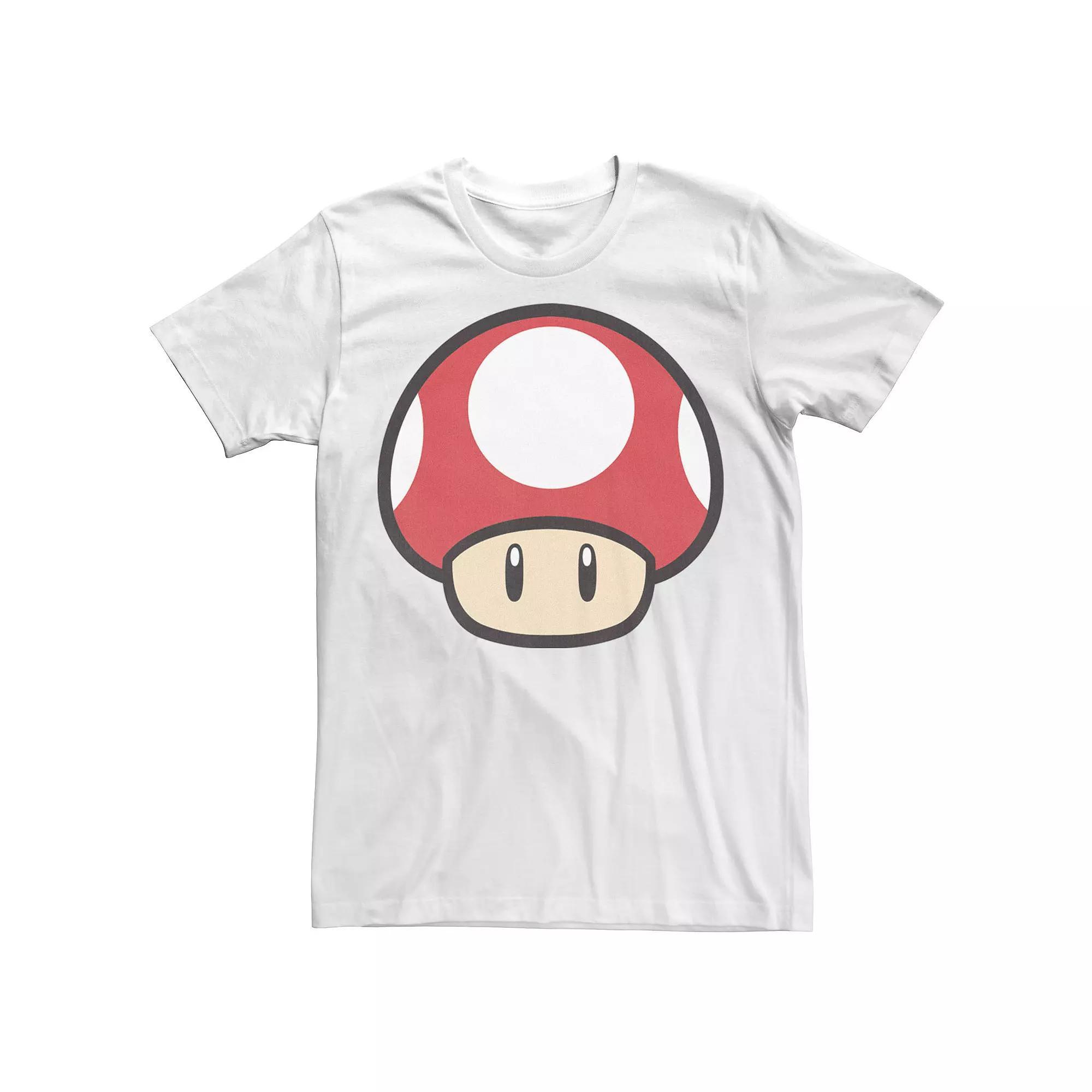 Men's Nintendo Super Mario Mushroom Power-Up Graphic Tee, Size: Small, White Product Image