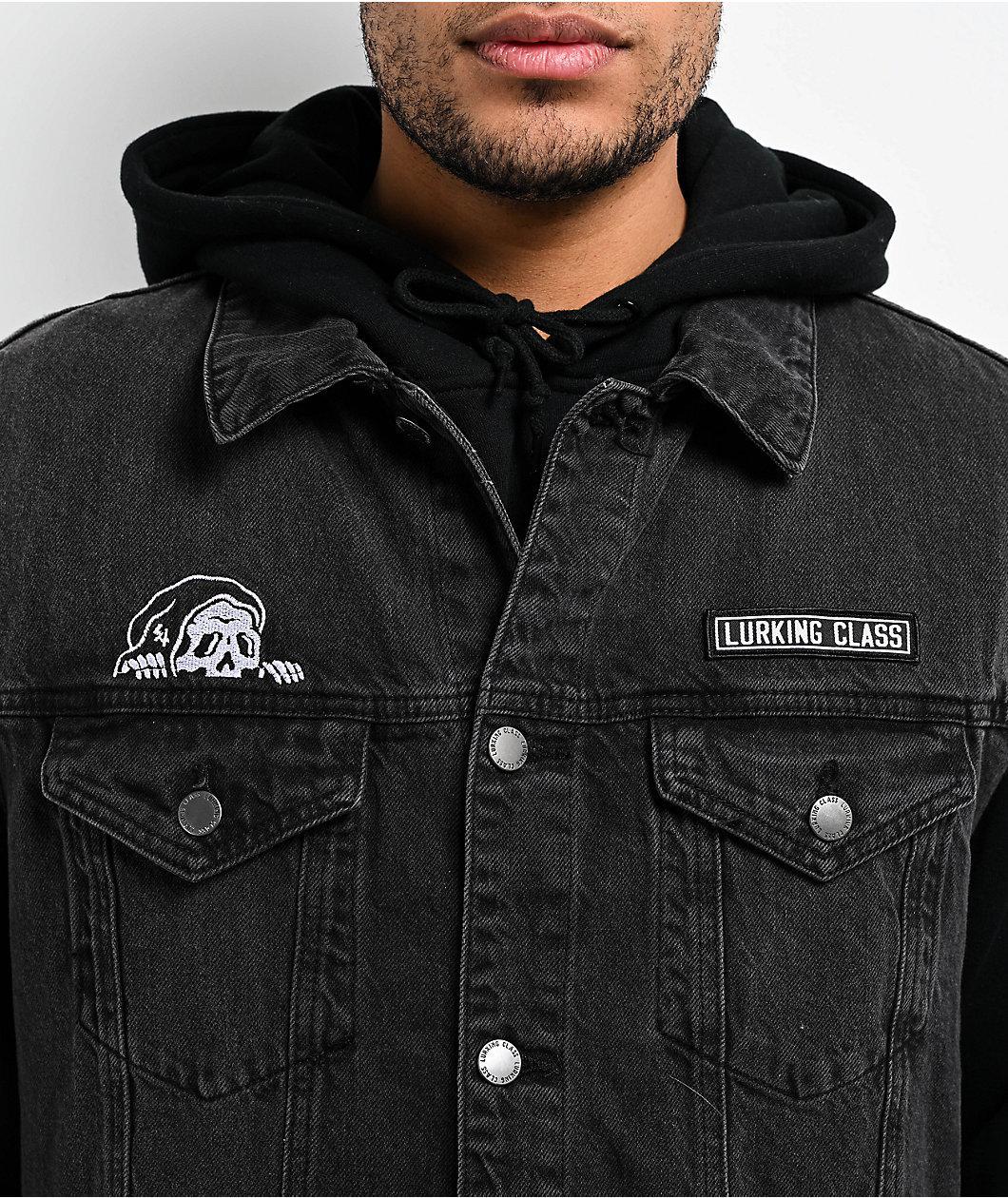Lurking Class by Sketchy Tank Burnouts Black Denim Vest Product Image