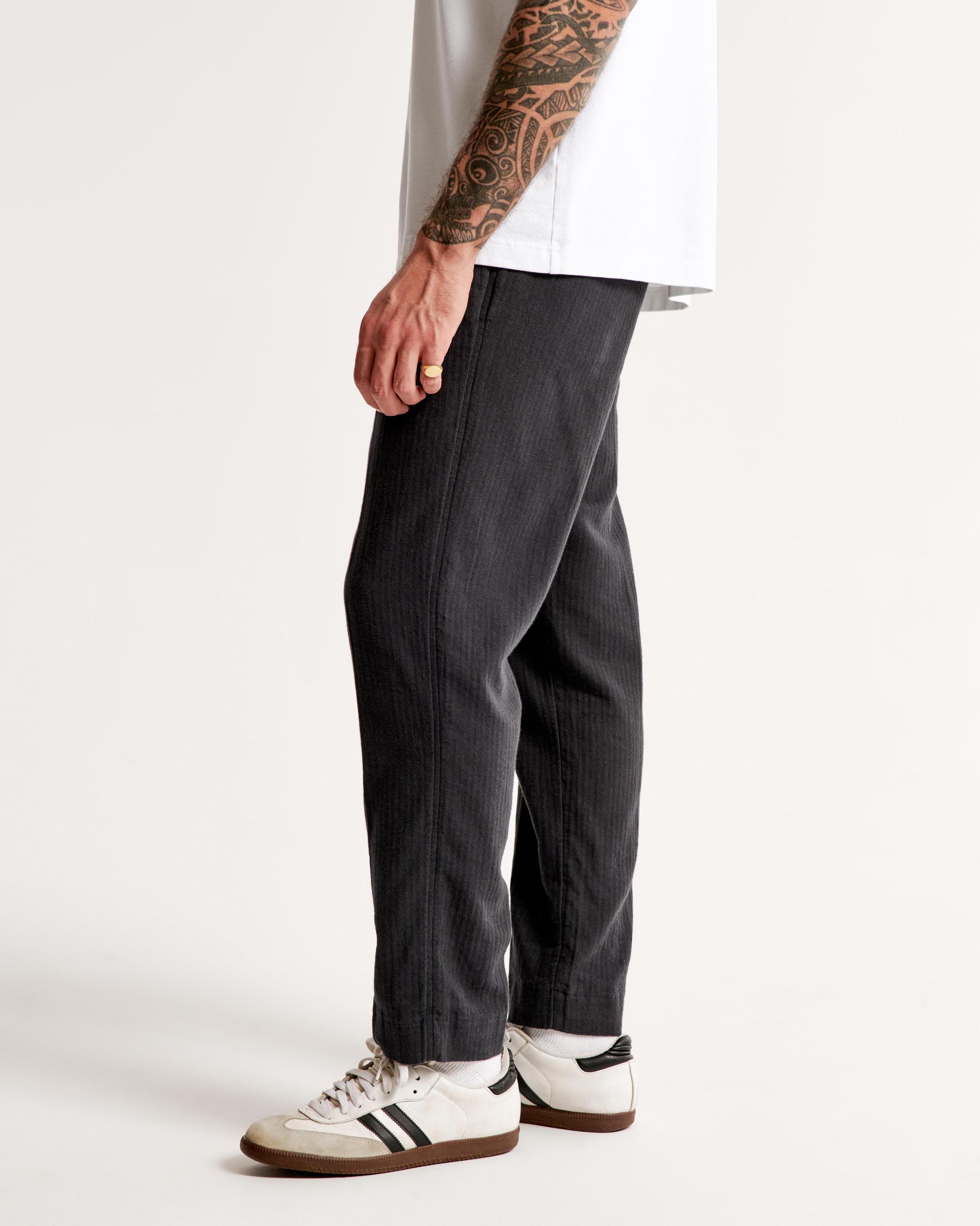 Loose Linen-Blend Permacrease Trouser Product Image