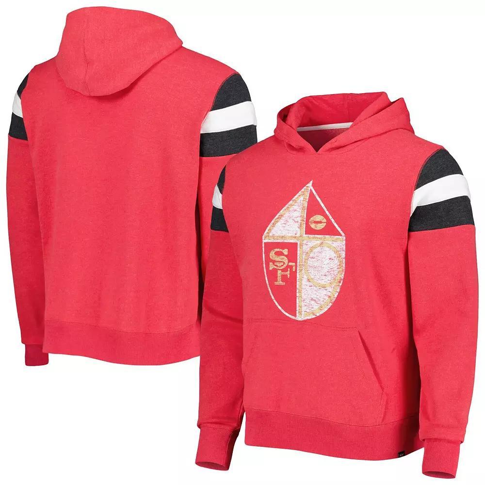 Men's '47 Scarlet San Francisco 49ers Legacy Premier Nico Pullover Hoodie, Size: Medium, Red Product Image