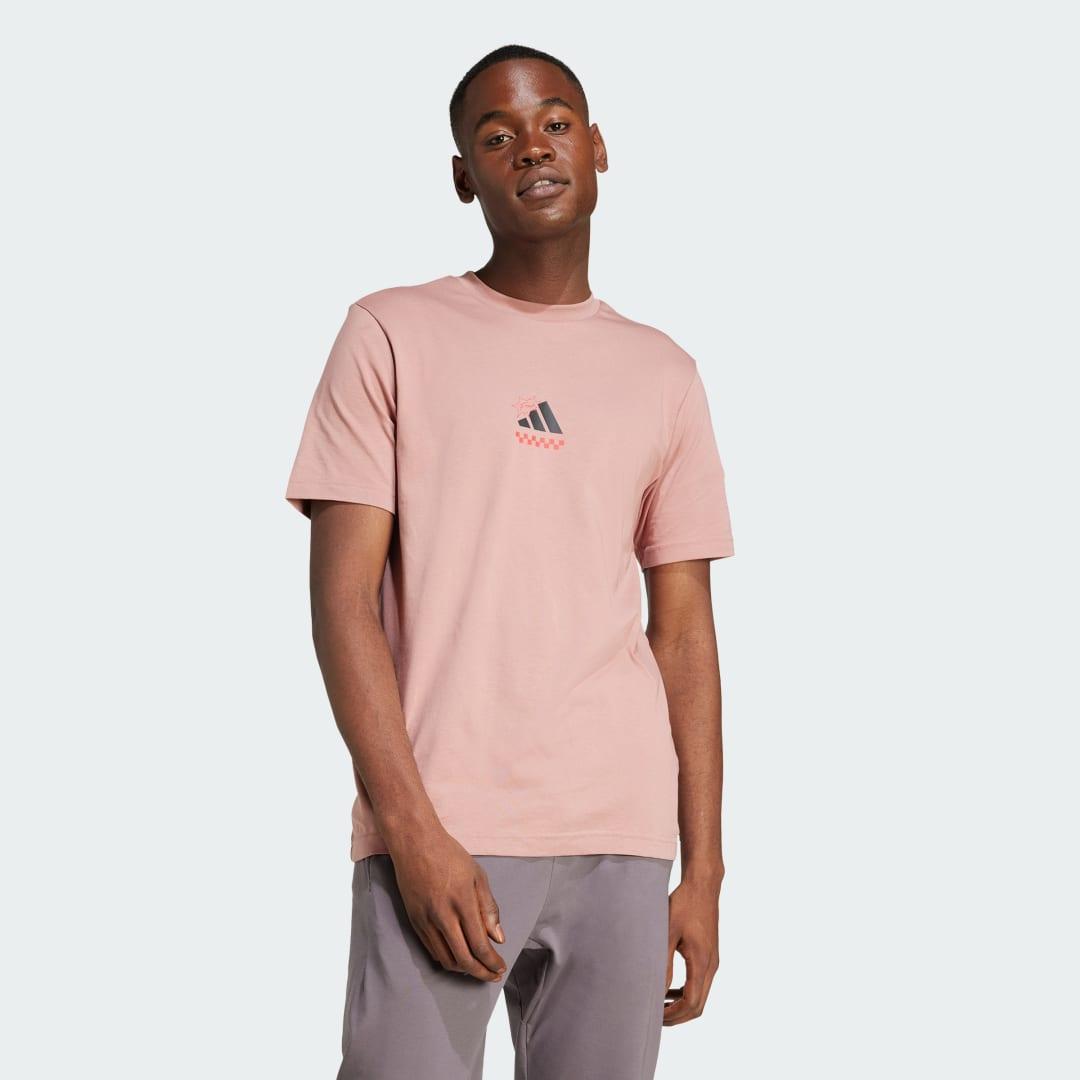 Men's adidas Lounge Pizza Graphic Sportswear Tee, Size: XL, Off White Product Image