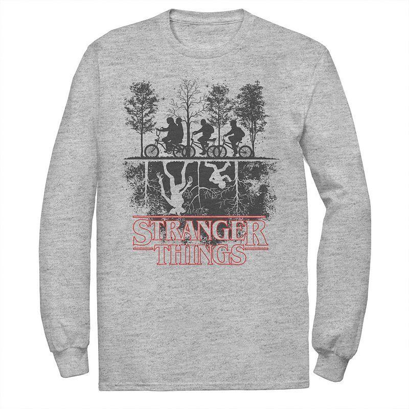 Men's Stranger Things The Upside Down Logo Tee, Size: XL, White Black Product Image