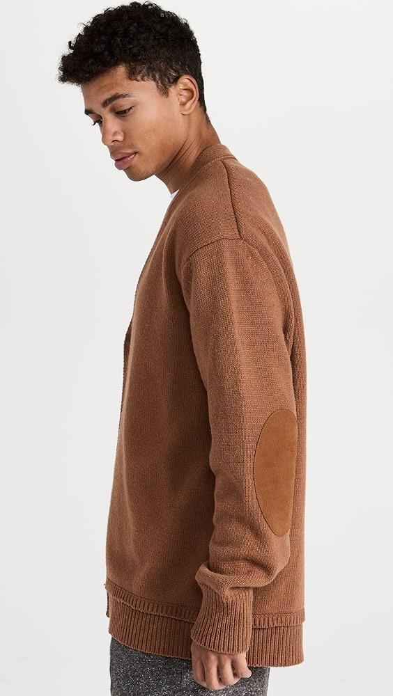 Maison Margiela Distressed Elbow Patch Layered Cardigan | Shopbop Product Image
