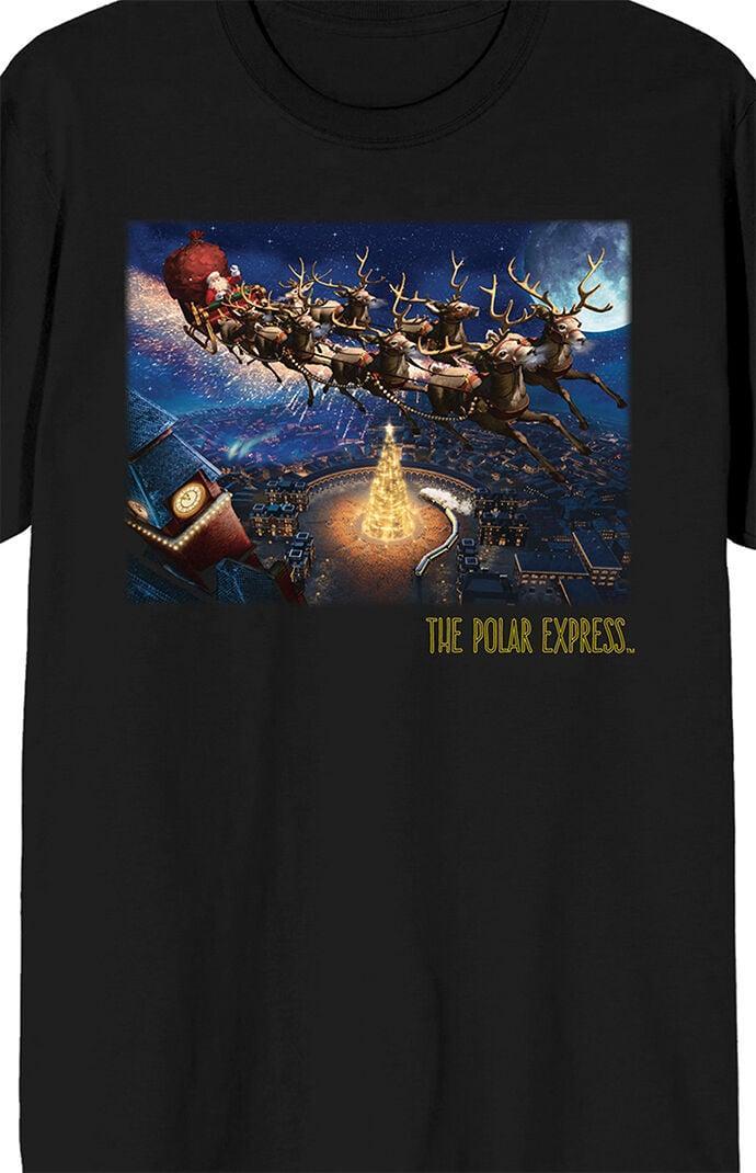 Men's Polar Express Santa's Sleigh T-Shirt Product Image