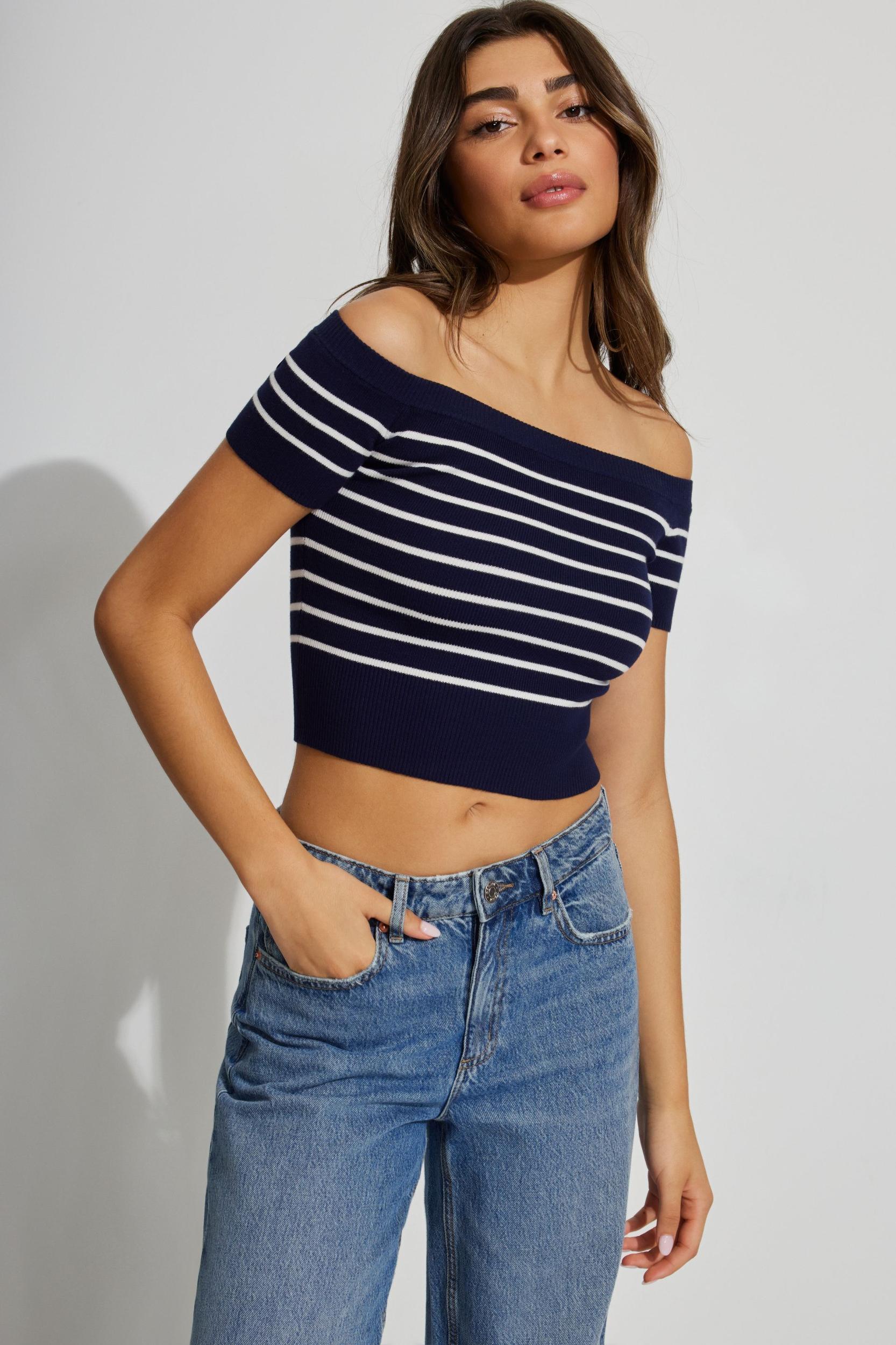 Waffle Off Shoulder Top Product Image