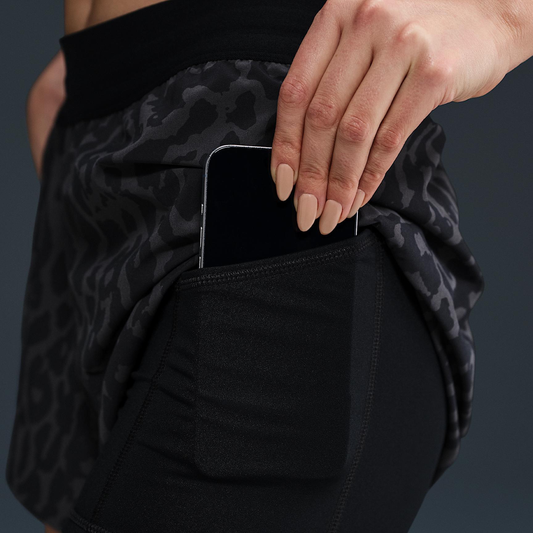 Nike Women's Swift Dri-FIT Mid-Rise 2-in-1 Printed Running Shorts Product Image