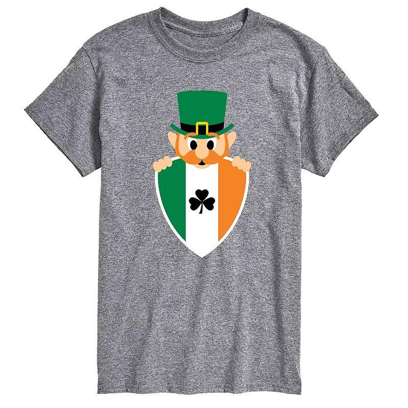 Big & Tall Leprechaun Irish Shield Tee, Men's, Size: XXL Tall, Gray Product Image