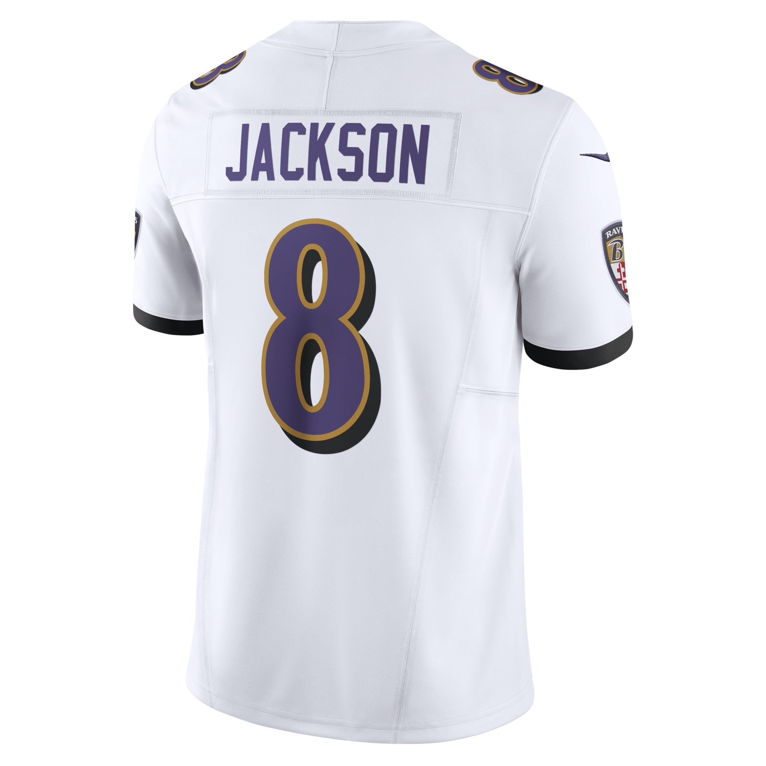 Men's Nike Lamar Jackson White Baltimore Ravens Vapor F.U.S.E. Limited Jersey, Size: 2XL Product Image