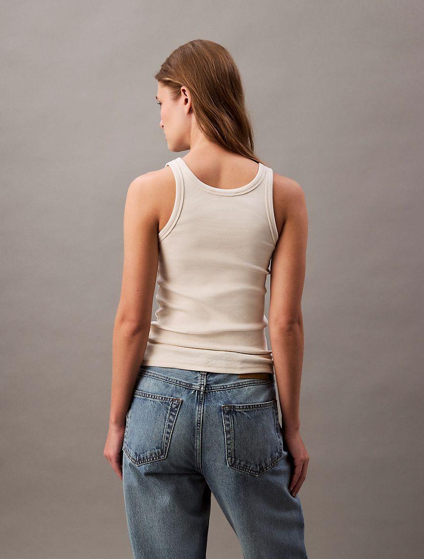 Cotton Contour Rib Logo Graphic Tank Product Image