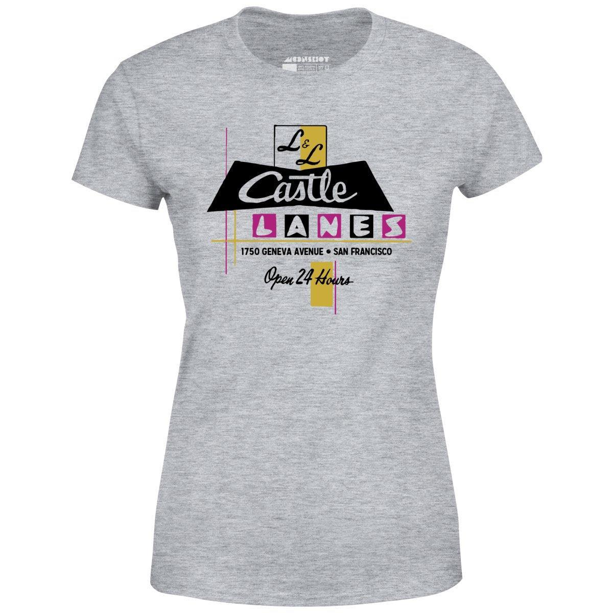 L & L Castle Lanes - San Francisco, CA - Vintage Bowling Alley - Women's T-Shirt Female Product Image