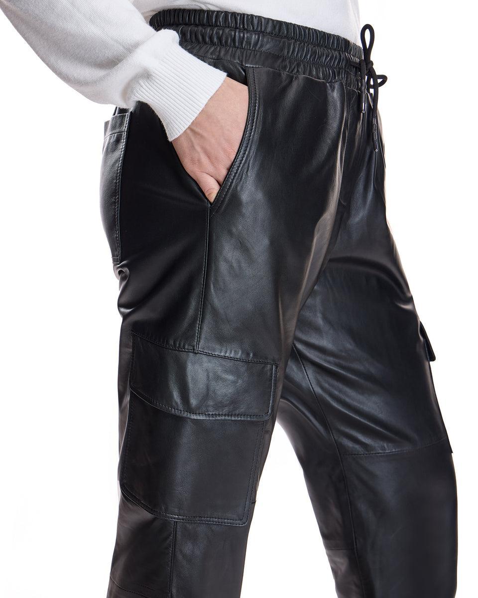 Leather Cargo Pants Product Image