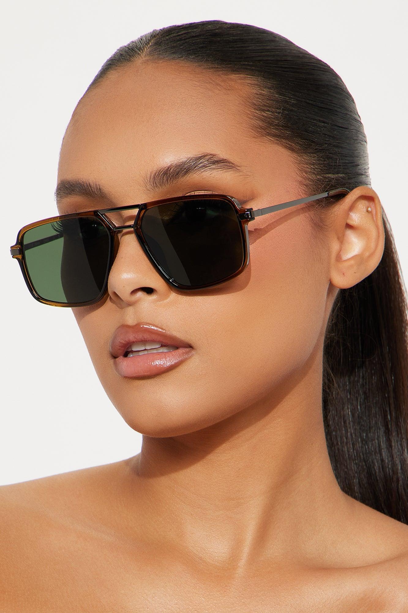 Afterglow Square Sunglasses - Brown Product Image