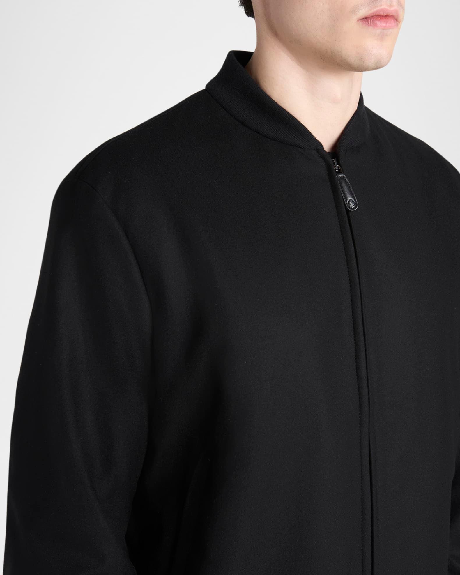 Men's Cashmere Full-Zip Bomber Jacket Product Image