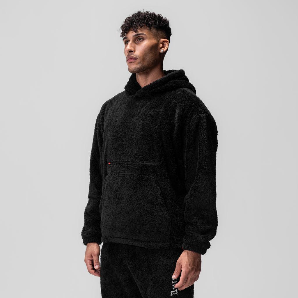 0553. Sherpa Recovery Hoodie - Black/Black Product Image