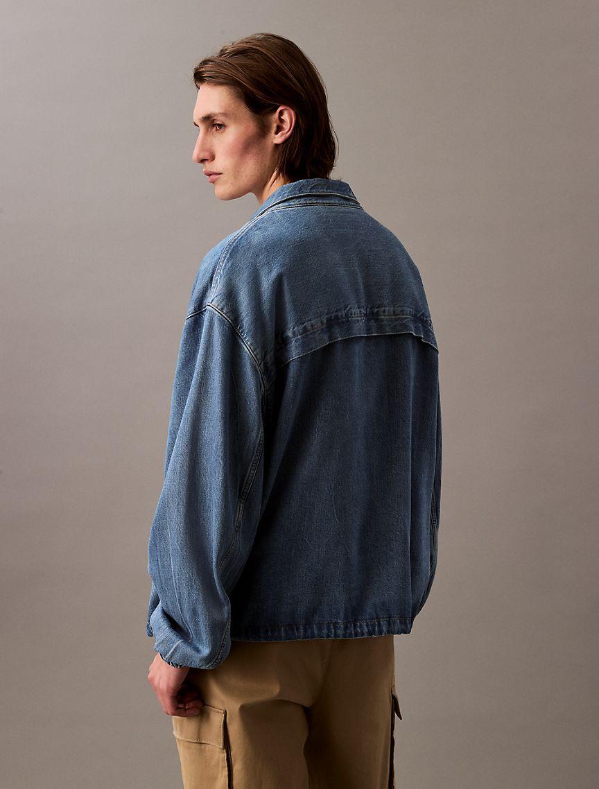 Denim Windbreaker Jacket Product Image
