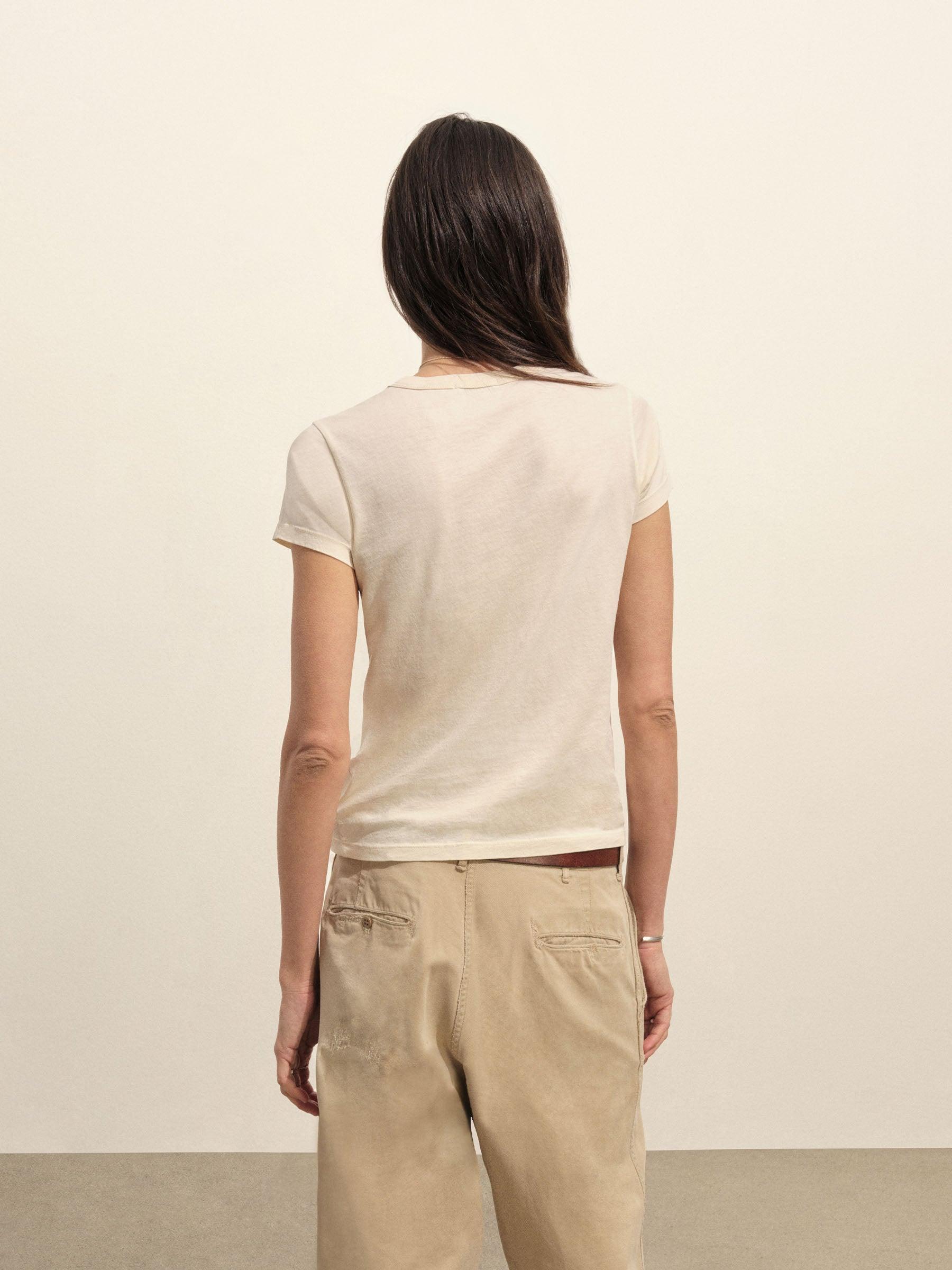Natural Venice Wash Pima Slim Crew Product Image