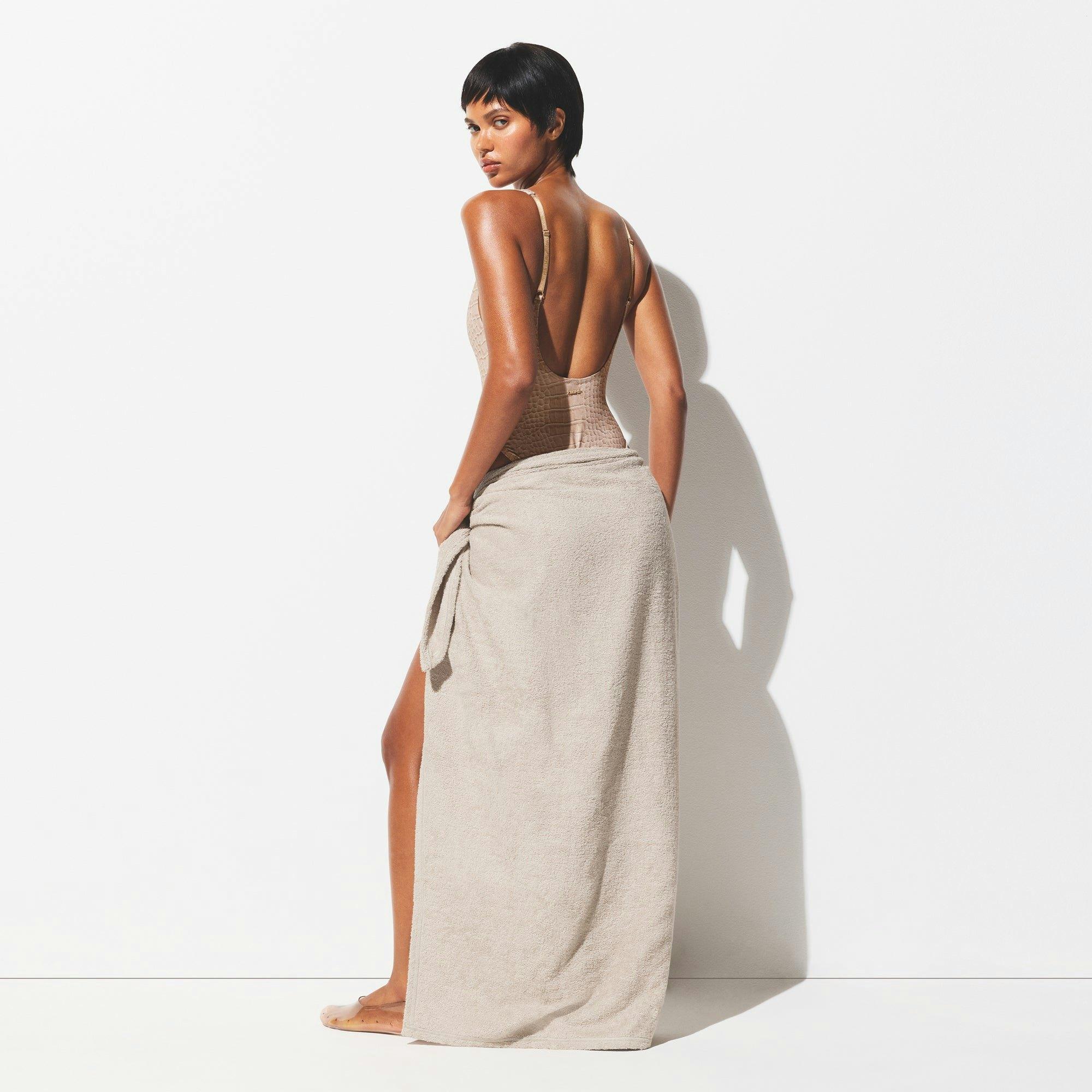 TERRY COVER UPS SARONG | STONE Product Image