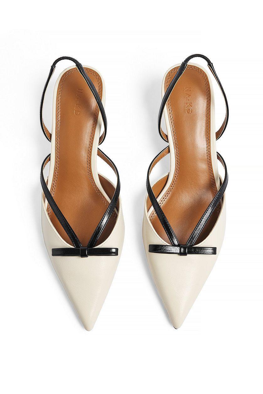 Contrast Strap Kitten Heels Product Image