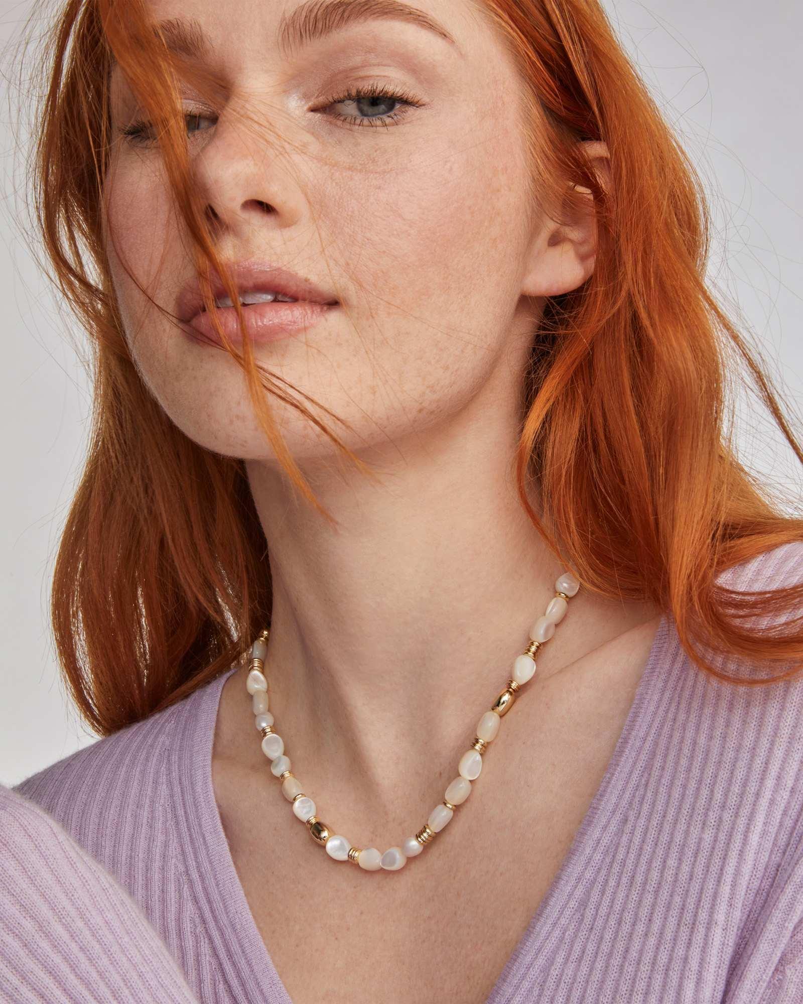 Melody Gold Beaded Strand Necklace Product Image