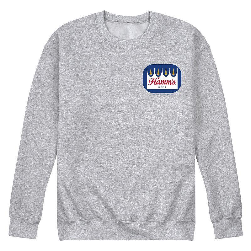 Mens Hamms Logo Fleece Sweatshirt Grey Gray Product Image