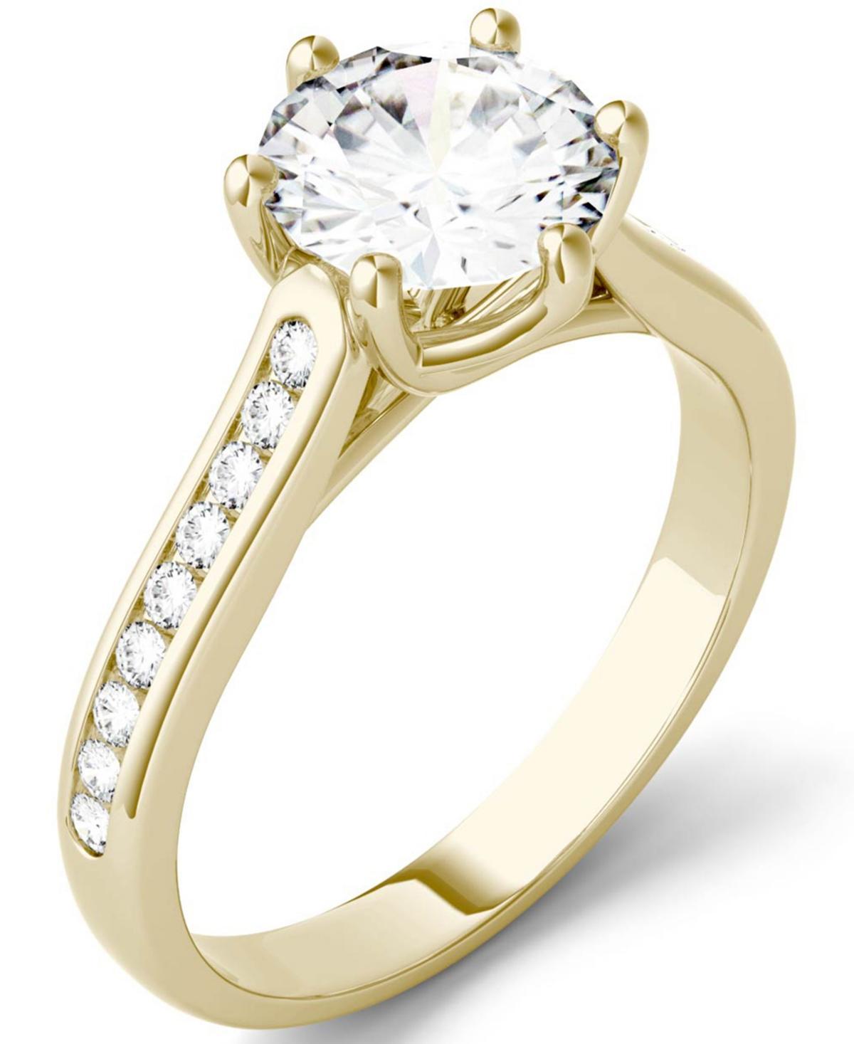 Charles & Colvard 14k Gold 1 5/8 Carat T.W. Lab-Created Moissanite Engagement Ring, Womens, 14k White Gold Product Image