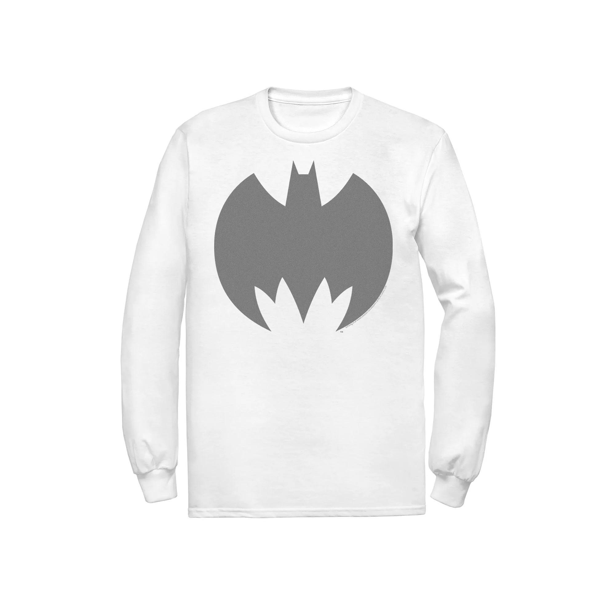 Mens DC Comics Batman Large Chest Logo Tee Athletic Grey Product Image