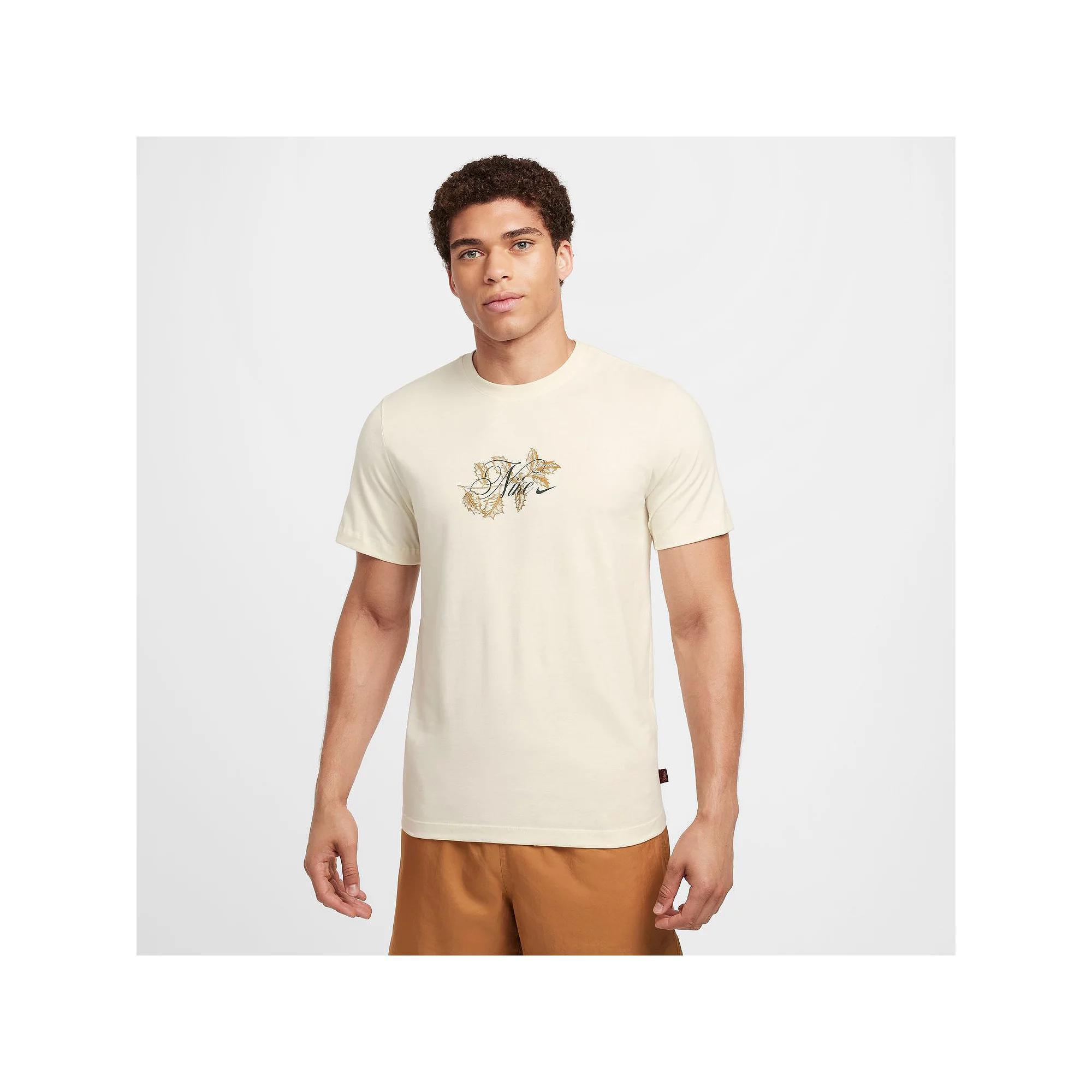 Men's Nike Leaf Scroll Logo Graphic Tee, Size: XL, White Milk Product Image