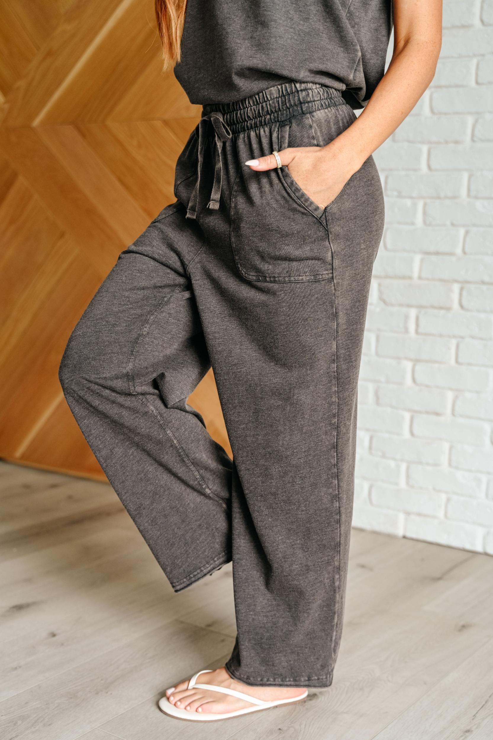 Taking It Easy Tank and Pants Set in Black (Online Exclusive) Product Image