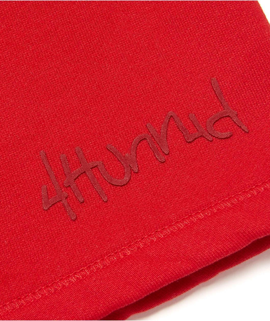 4Hunnid Komfort Kollection Red Pigment Dye Sweat Shorts Product Image