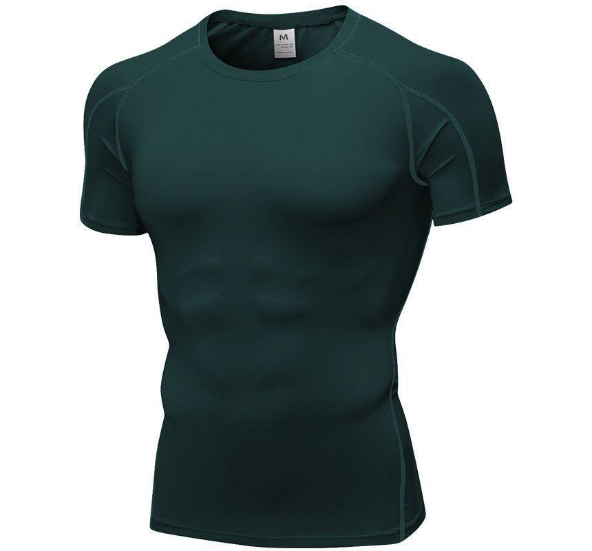 Short-Sleeve Crew Neck Striped Sports T-Shirt Product Image