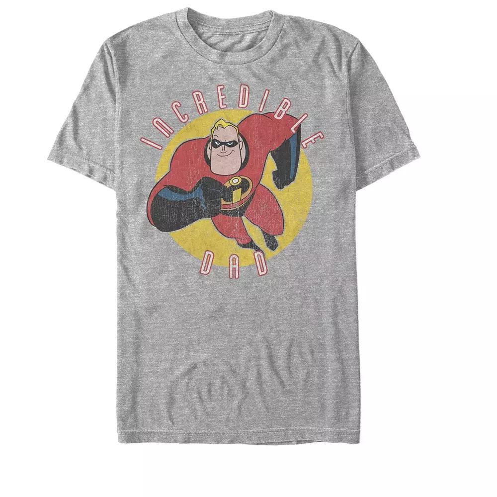 Men's Disney / Pixar's The Incredibles 2 Incredible Dad Jack-Jake Circle Tee, Size: Medium, Red Grey Product Image