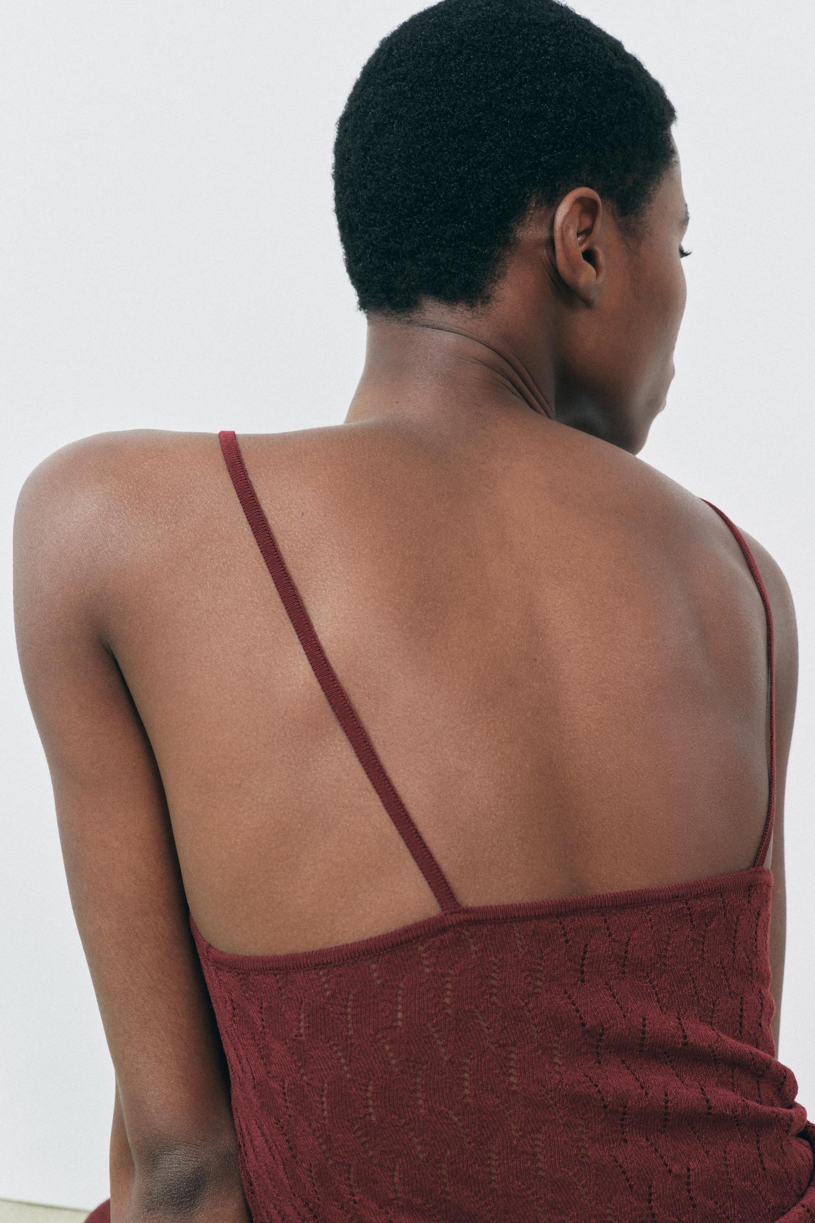POINTELLE KNIT STRAPPY TOP Product Image
