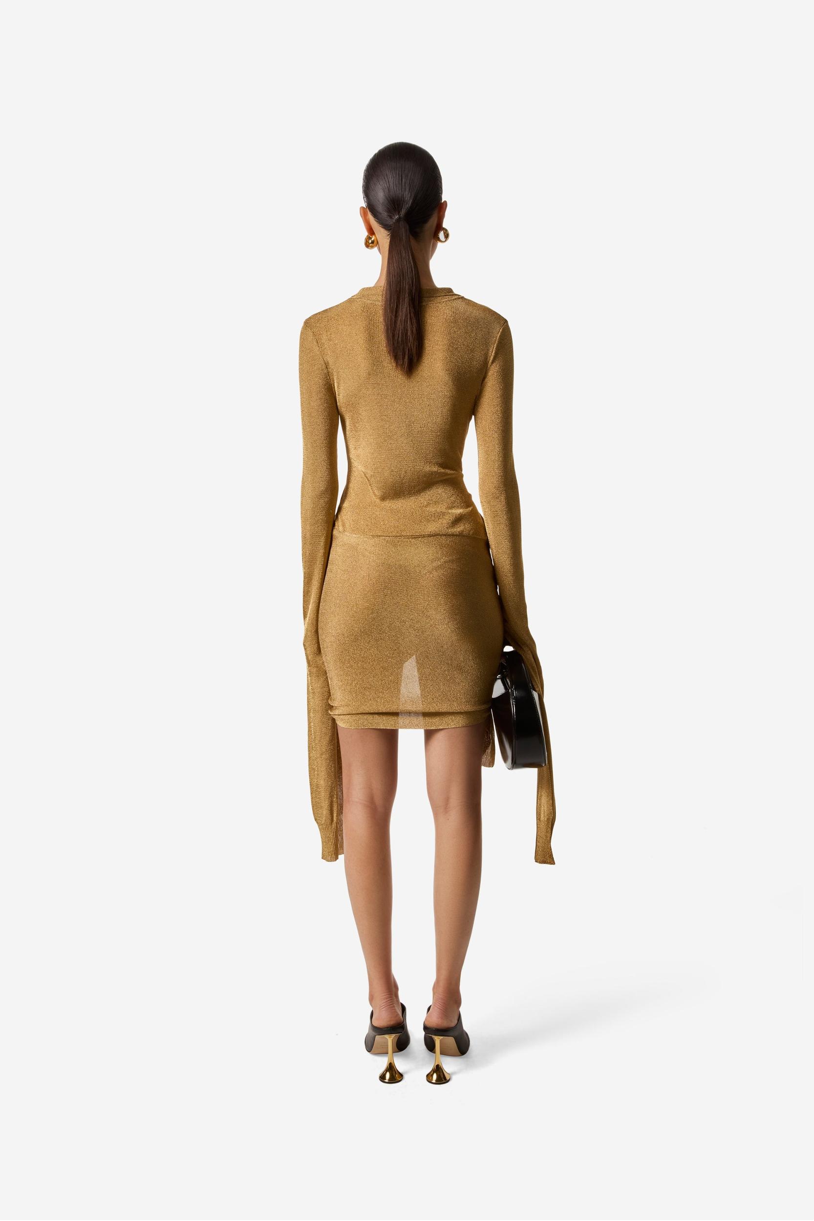 Knotted Sleeved Dress Product Image