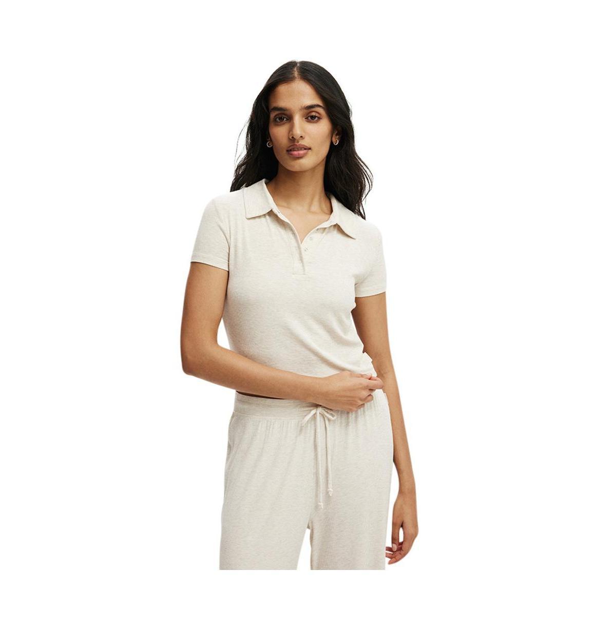 Cotton On Womens Sleep Recovery Polo Top Product Image