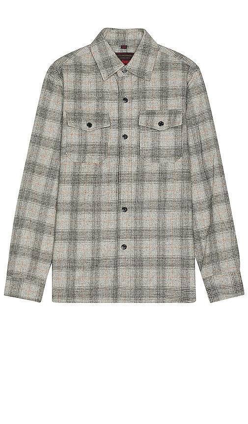 Schott NYC Plaid Cpo Shirt in Brown Product Image