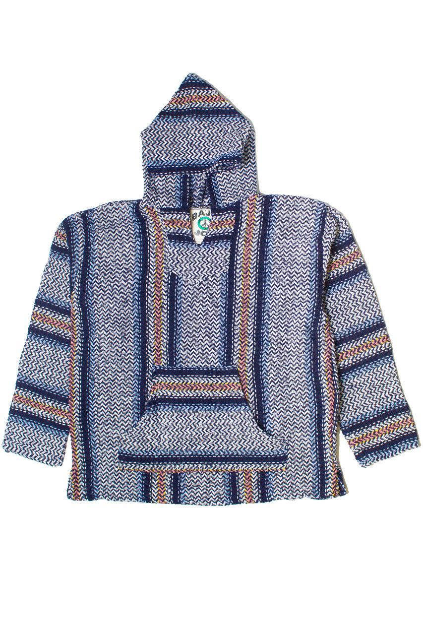 Salmon Stripe Blue Baja Hoodie Product Image