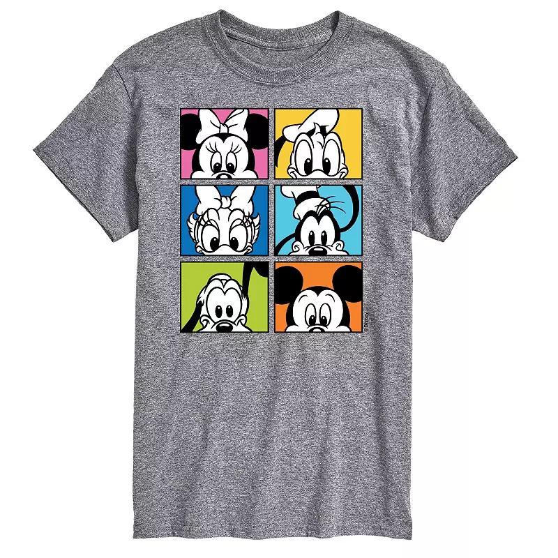 Disney's Mickey Mouse Men's Friends Grid Graphic Tee, Size: Medium, Gray Product Image