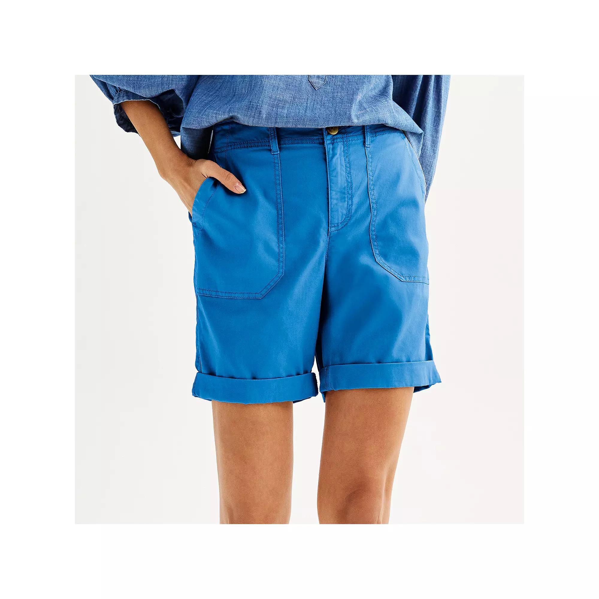 Womens Sonoma Goods For Life Utility Bermuda Shorts Purple Velvet Product Image