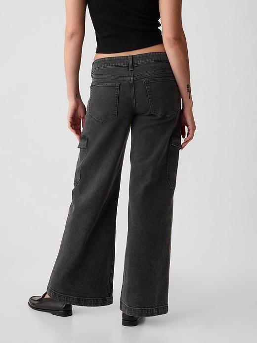 Low Rise Stride Wide-Leg Cargo Jeans Product Image