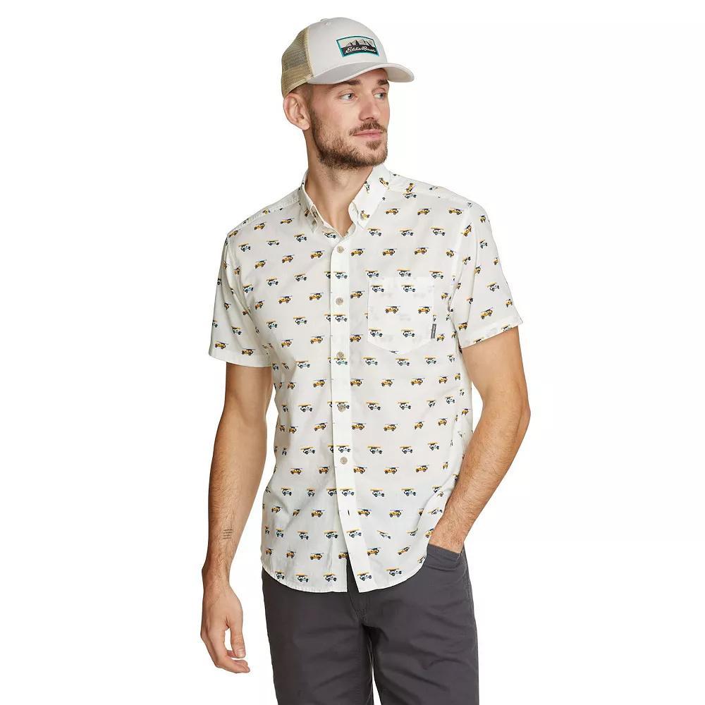 Big & Tall Eddie Bauer Short Sleeve Baja Shirt, Men's, Size: Large Tall, Off White Product Image