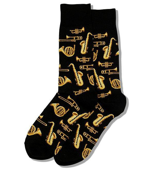 Hot Sox Jazz Instruments Crew Socks Product Image