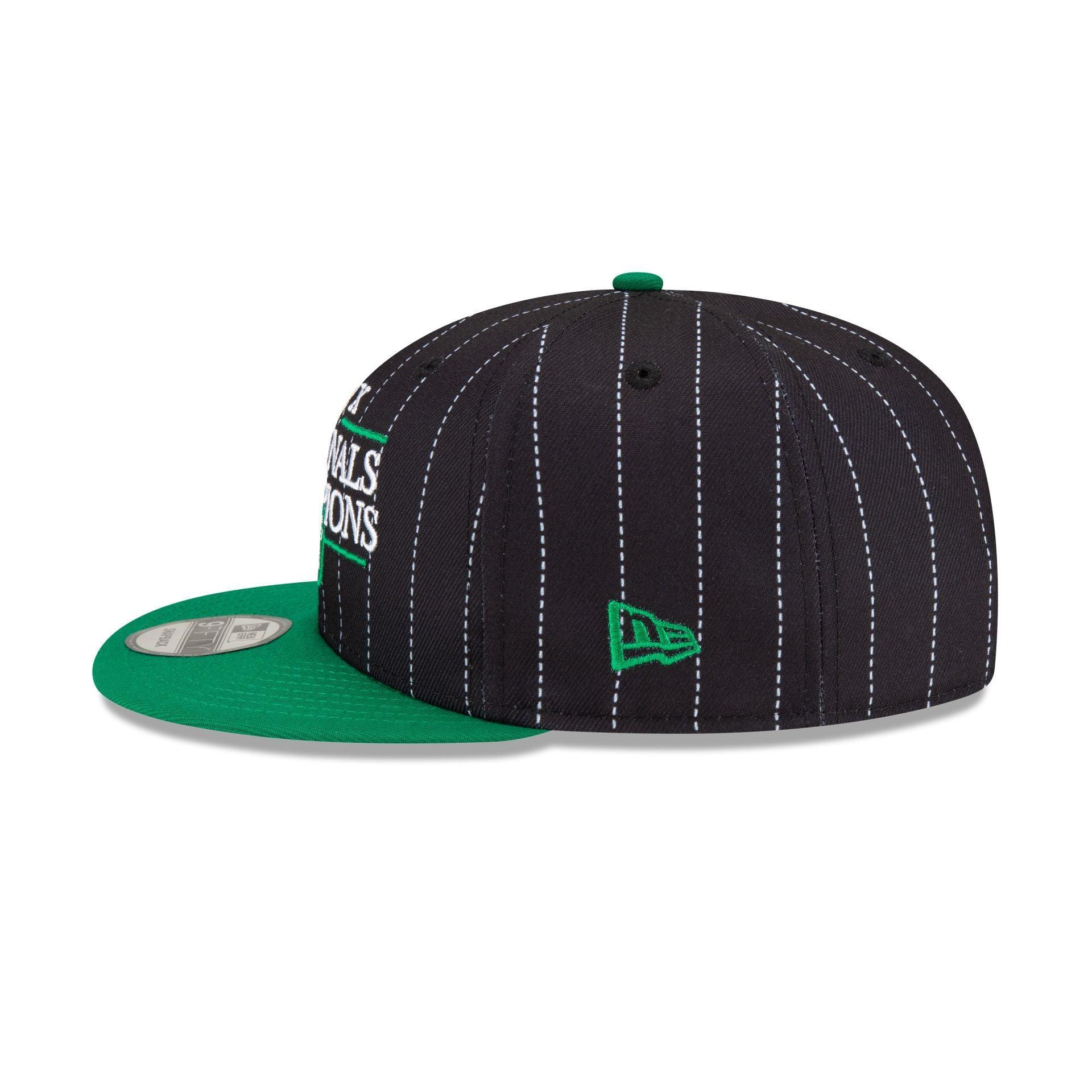 Just Caps NBA Champion Pinstripe Boston Celtics 9FIFTY Snapback Hat Male Product Image