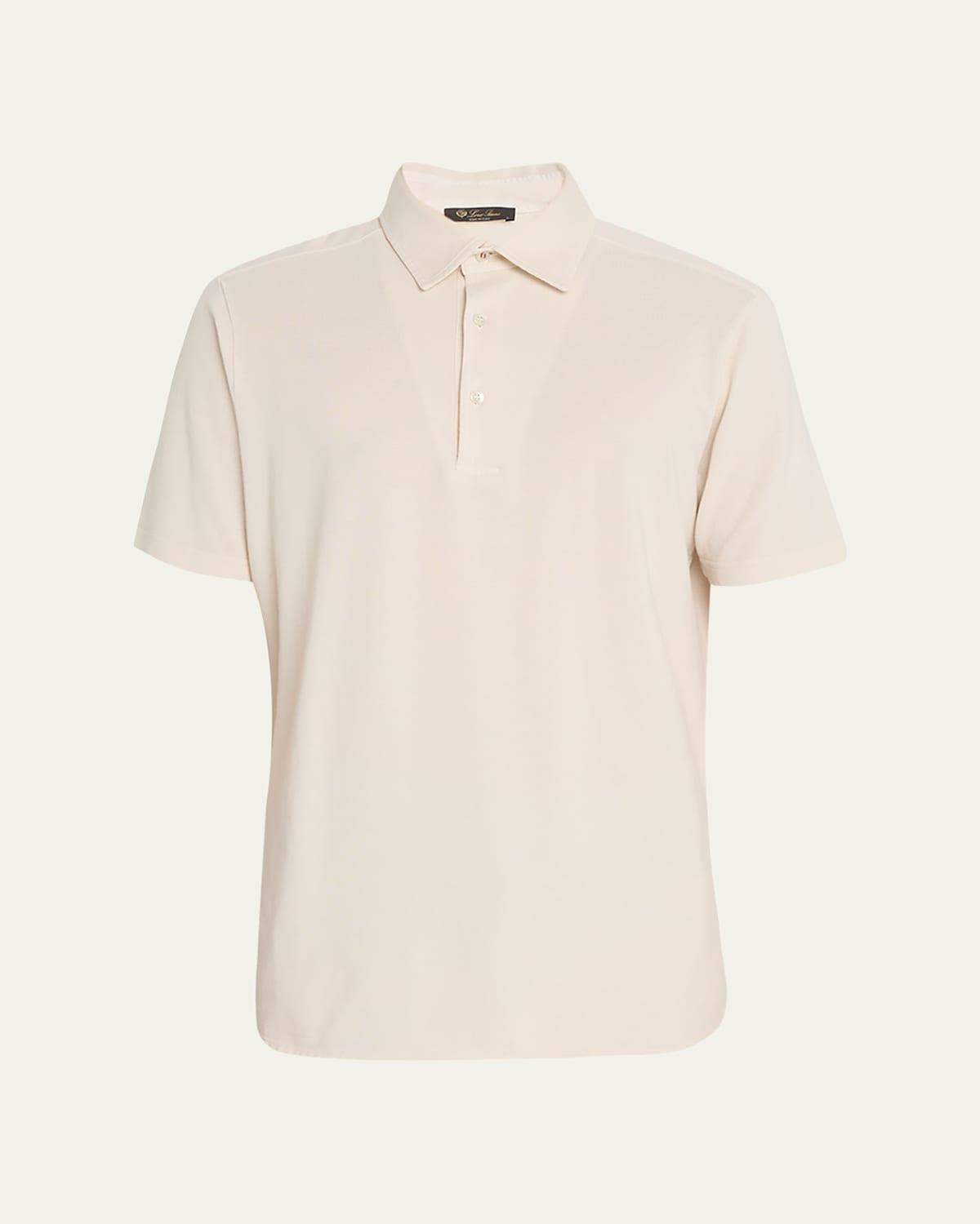 Mens Cotton Pique Polo Shirt Product Image