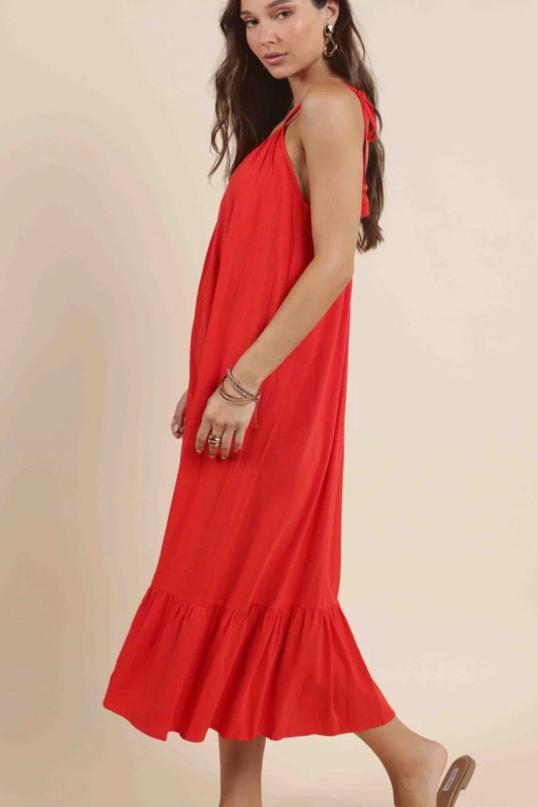 Layla Tie Strap Maxi Dress Product Image