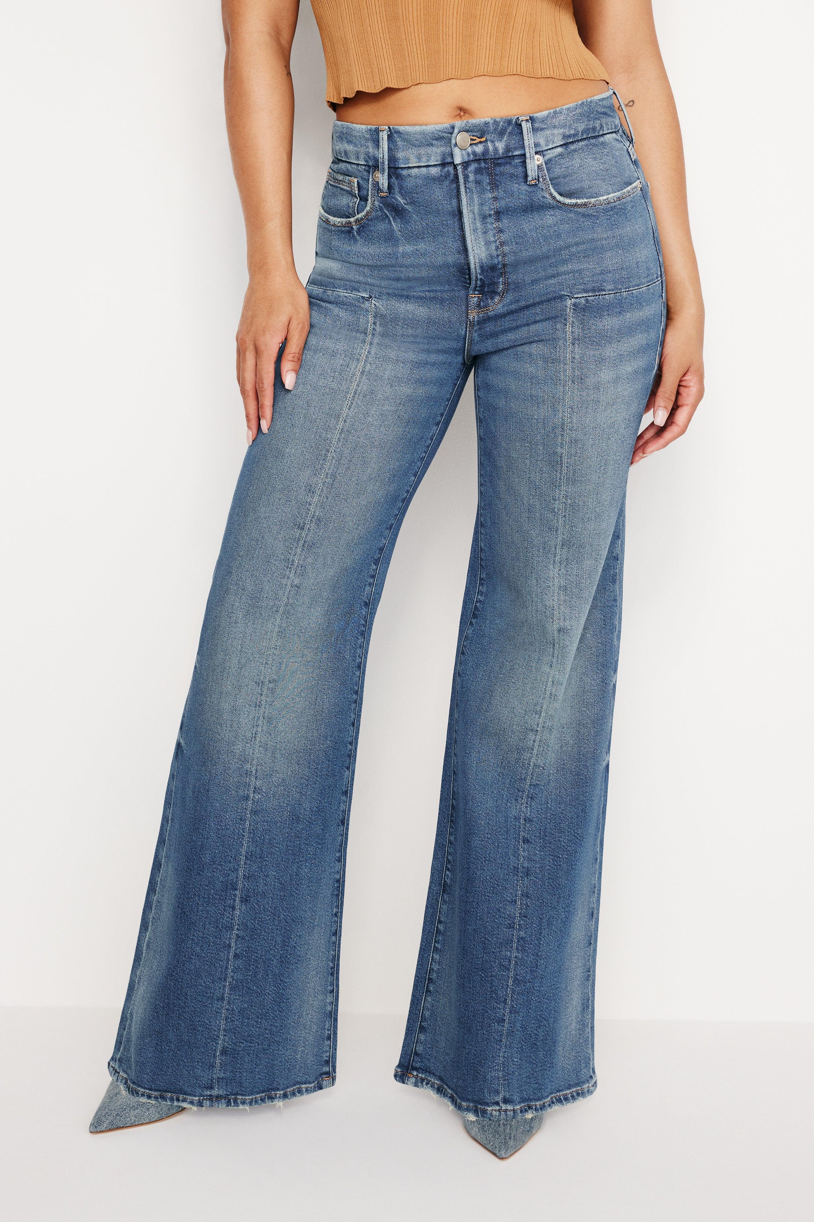 GOOD WAIST PALAZZO JEANS | INDIGO659 Product Image