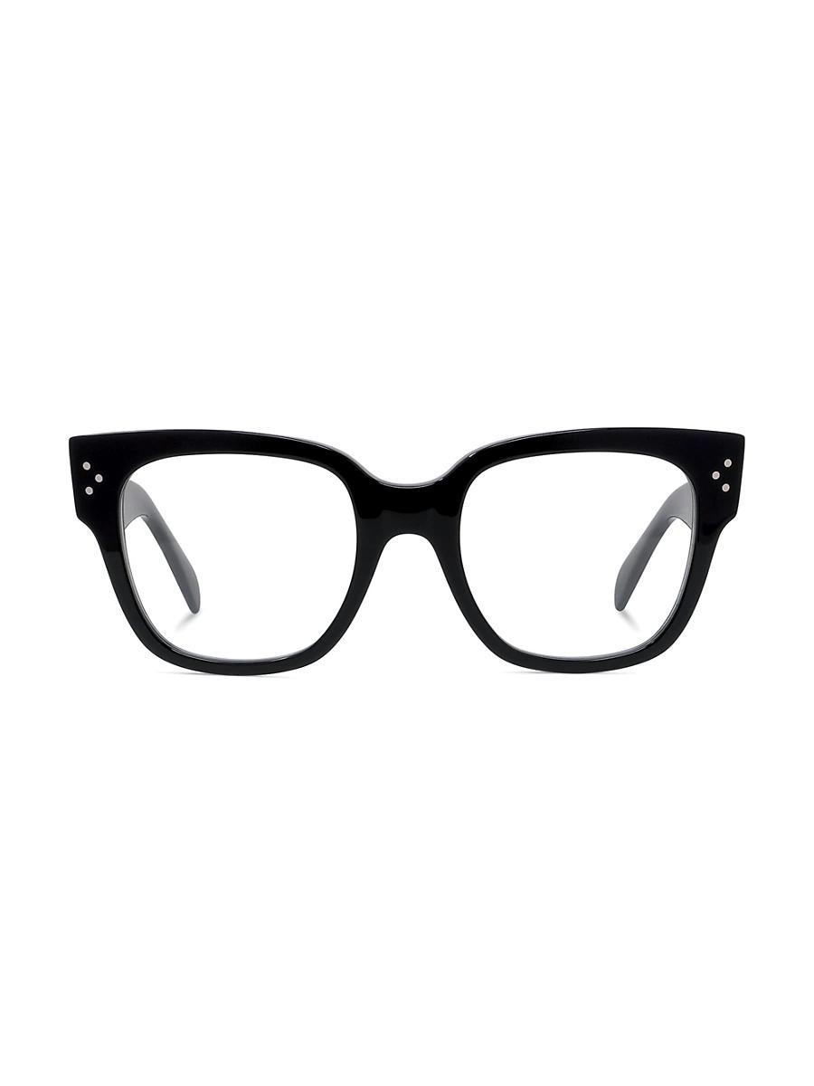 Mens 53MM Bold 3 Dots Square Eyeglasses Product Image