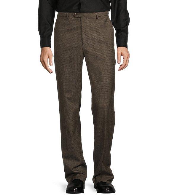 Roundtree & Yorke TravelSmart Classic Fit Flat Front Houndstooth Chino Pants Product Image