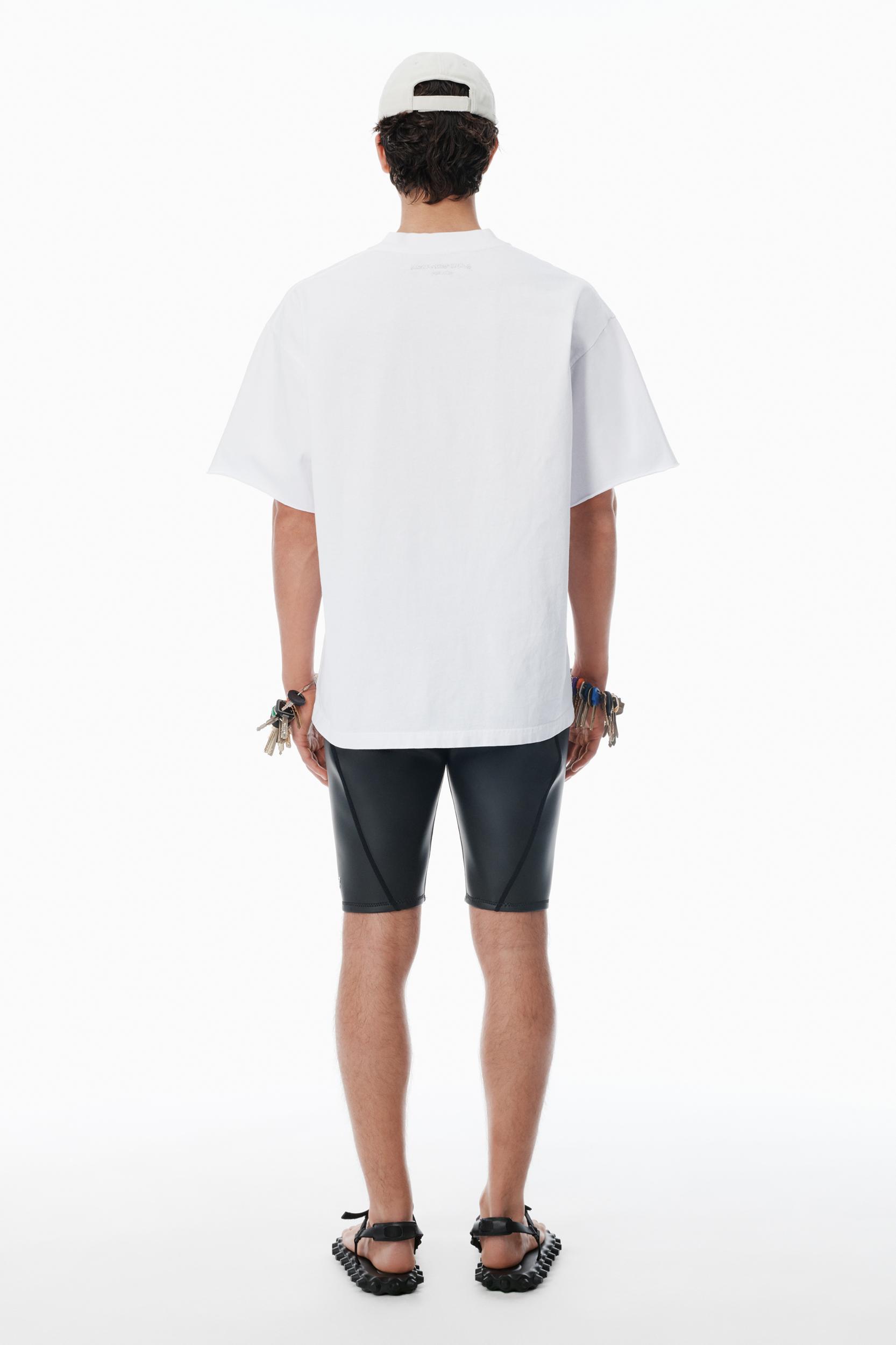 White Cotton Oversized Logo T-shirt Product Image