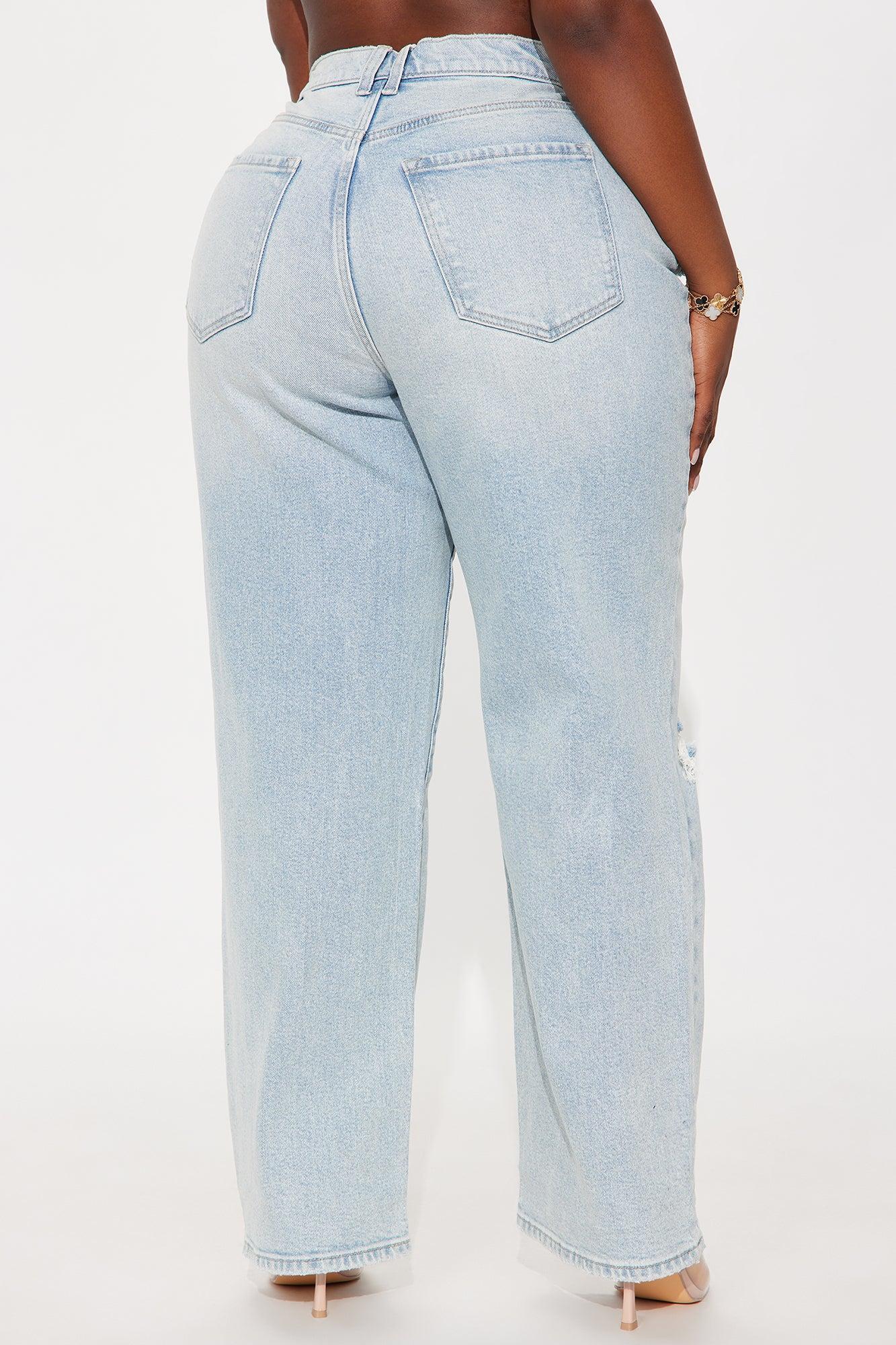 Everyday High Rise Straight Leg Jeans - Light Wash Product Image