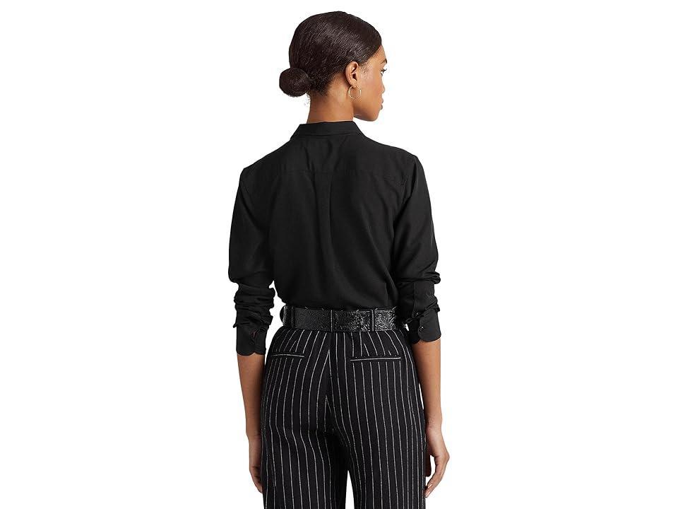 Lauren Ralph Lauren Petite Crepe Shirt Women's Clothing Product Image